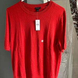 Ann Taylor Vibrant Red- poppy Knit Top
